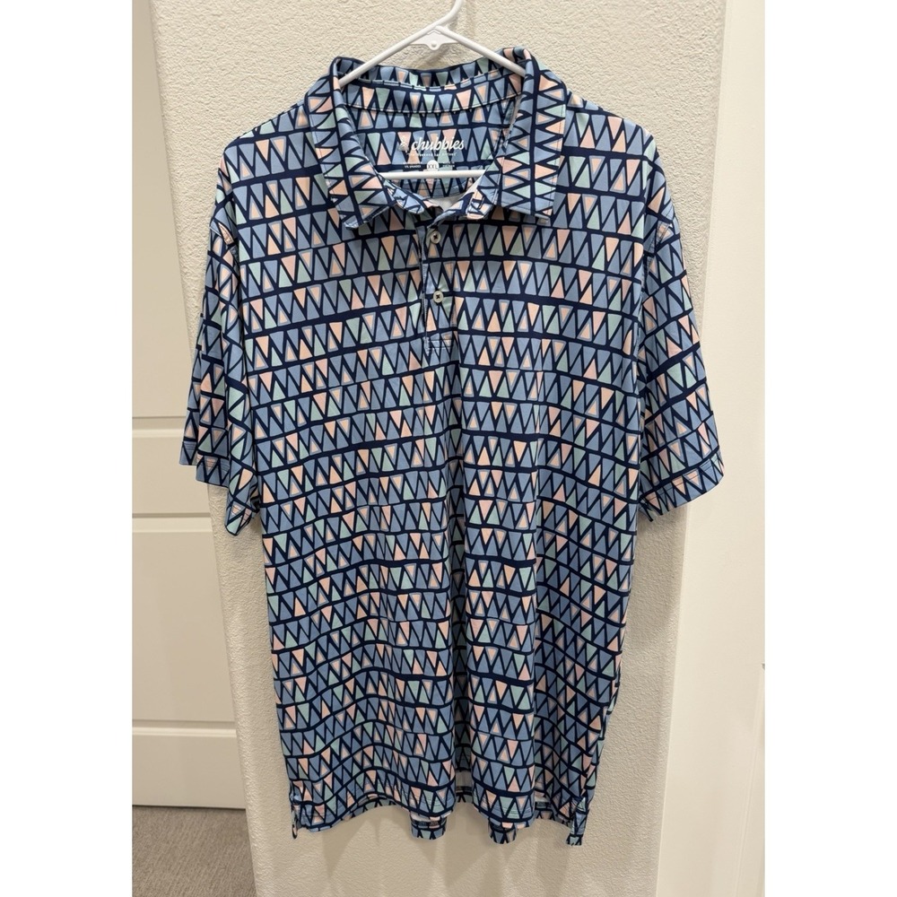 Chubbies The Triangu-later Friday Shirt Men's 2XL Navy Short Sleeve Golf Polo